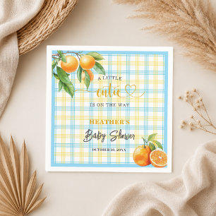 Serviette En Papier Un petit amour arrive Bébé Shower Bleu