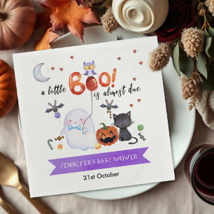 Serviette En Papier Un petit Baby shower Boo Halloween