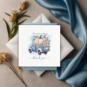 Serviette En Papier Un petit Baby shower d'aquarelle bleu de camion Ci