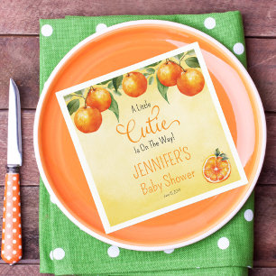 Serviette En Papier Un petit Baby shower d'aquarelle Citrus Cutie