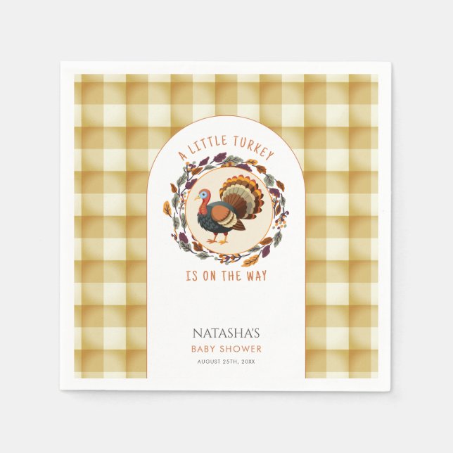 Serviette En Papier Un petit Baby shower d'automne d'Action de grâces  (Devant)