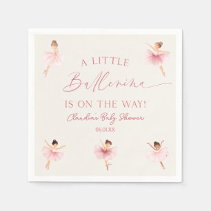 Serviette En Papier Un petit Baby shower de ballet rose Ballerina