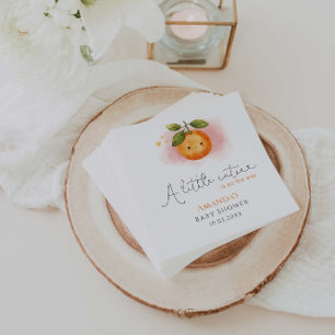 Serviette En Papier Un petit Baby shower de clémentine orange Cutie