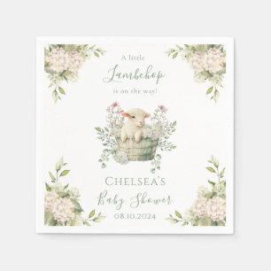 Serviette En Papier Un Petit Baby shower De Moutons Floraux Lambchop