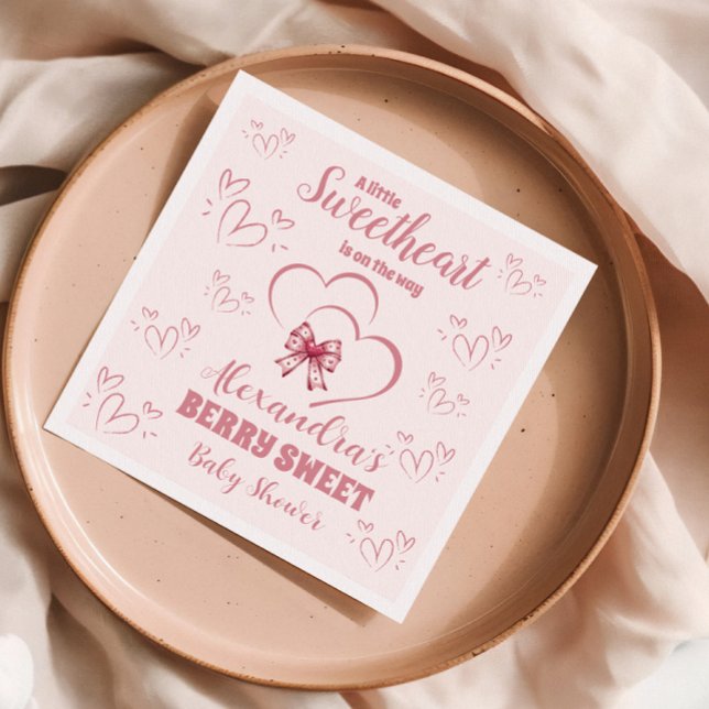 Serviette En Papier Un petit Baby shower de Saint-Valentin (Créateur téléchargé)