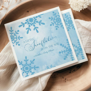 Serviette En Papier Un petit Baby shower de Wonderland Winter Flocon d
