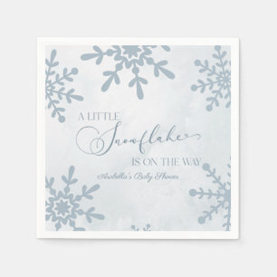 Serviette En Papier Un petit Baby shower de Wonderland Winter Flocon d