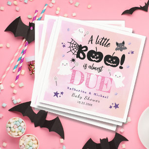 Serviette En Papier Un Petit Boo   Halloween Baby shower fille Napkin