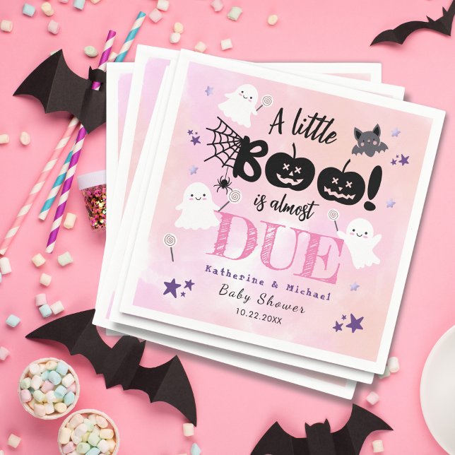 Serviette En Papier Un Petit Boo | Halloween Baby shower fille Napkin (Créateur téléchargé)