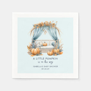 Serviette En Papier Un Petit Citrouille Est En Chemin De Baby shower G