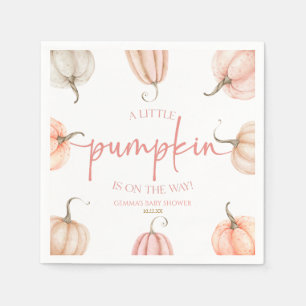 Serviette En Papier Un Petit Citrouille Est En Route ! Baby shower