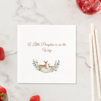 Serviette En Papier "Un Petit Citrouille est en Route" Bavoir pour Béb