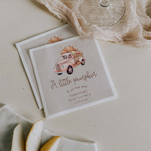 Serviette En Papier Un Petit Citrouille Se Trouve Sur Le Chemin Du Pun