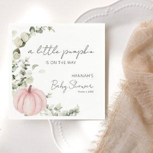 Serviette En Papier Un petit Citrouille se trouve sur le Way Pink Baby