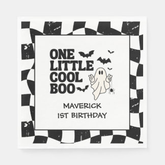 Serviette En Papier Un petit Cool Boo Halloween 1er anniversaire