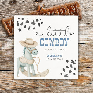 Serviette En Papier Un Petit Cow-boy Est Sur Le Chemin Du Baby shower 