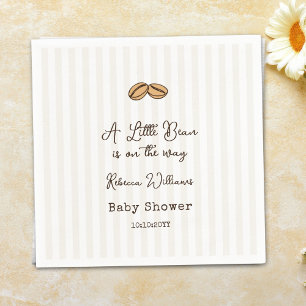Serviette En Papier Un petit haricot de café est en route Baby Shower