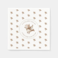 Un petit oiseau m'a dit Neutral Cute Baby Shower