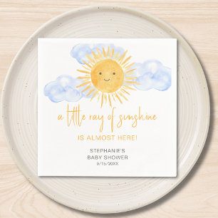 Serviette En Papier Un Petit Rayon De Soleil Baby Shower Bohème 