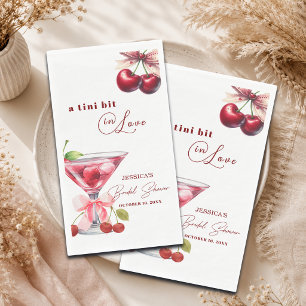 Serviette En Papier Un peu amoureuse de Cherry Martini Enterrement de