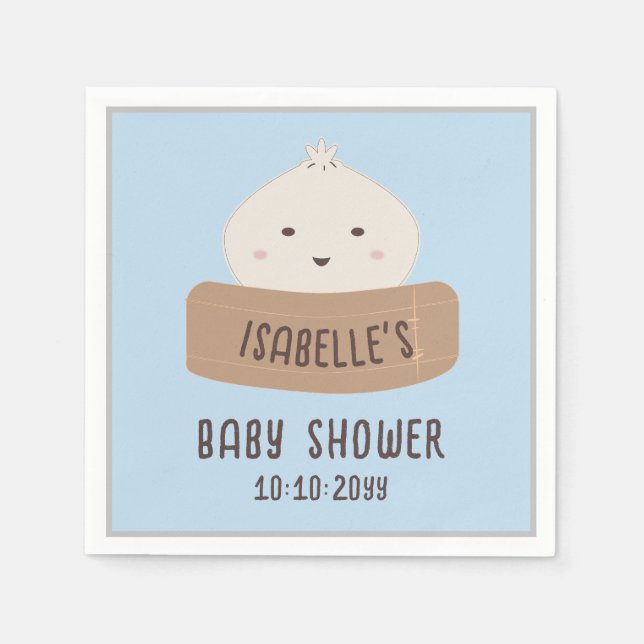 Serviette En Papier Un Peu De Brouillard Est En Chemin Baby shower (Devant)