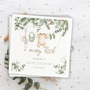 Serviette En Papier Un Peu De Joyeux   Baby shower d'hiver Boho Boy