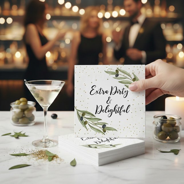 Serviette En Papier Un peu de plaisir Soirée Martini (Créateur téléchargé)