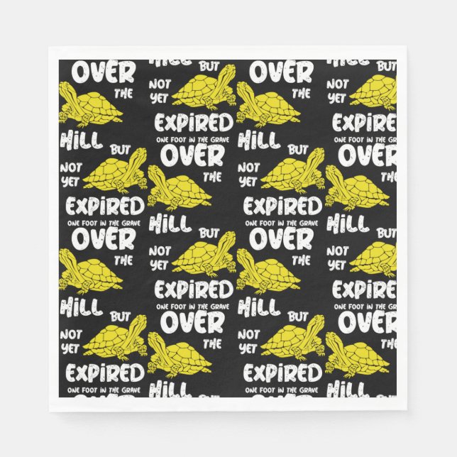 Serviette En Papier Un Pied Dans La Grave Napkin (Devant)