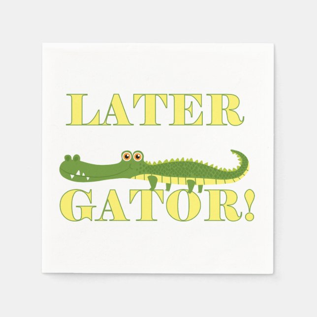 Serviette En Papier Un plus défunt alligator (Devant)