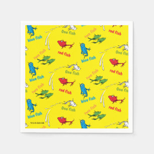 Serviette En Papier Un Poisson Deux Poissons Motif Jaune