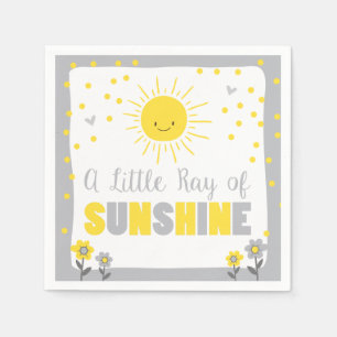Serviette En Papier Un rayon de soleil papier Baby shower Napkin Sun