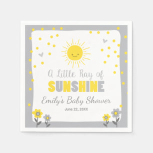 Serviette En Papier Un rayon de soleil papier Baby shower Napkin Sun