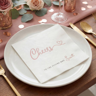 Serviette En Papier Un Rose minimaliste pour l'avenir Mme.