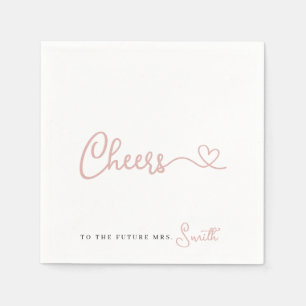 Serviette En Papier Un Rose minimaliste pour l'avenir Mme.