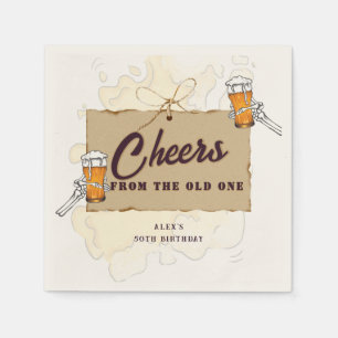 Serviette En Papier Un squelette un froid pour la vieille bière d'anni