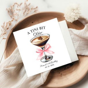 Serviette En Papier Un Tini Bit Ancien Martini fête d'anniversaire