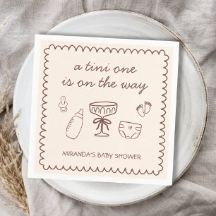 Serviette En Papier Un Tini Sur Le Chemin Baby shower Espresso Martini