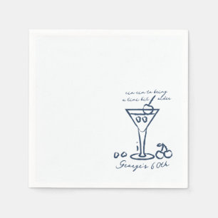Serviette En Papier Un Tini Un Peu Plus Ancien Cocktail anniversaire