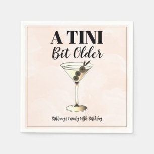 Serviette En Papier Un Tini Un Peu Plus Ancien Cocktail Moderne Annive