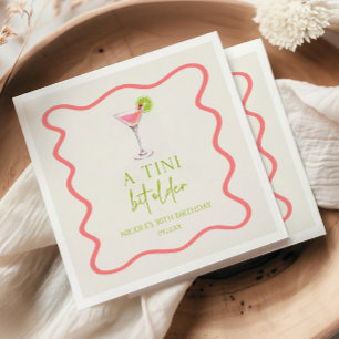 Serviette En Papier Un Tini Un Peu Plus Ancien Cosmo Rose Martini Anni