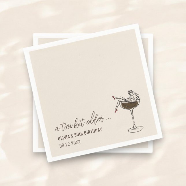 Serviette En Papier Un Tini Un Peu Plus Ancien Espresso Martini (Créateur téléchargé)
