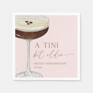 Serviette En Papier Un Tini Un Peu Plus Ancien Expresso Martini Annive