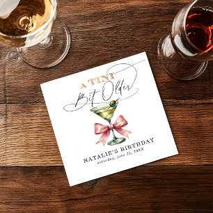 Serviette En Papier Un Tini Un Peu Plus Ancien Martini Rose Bow Annive