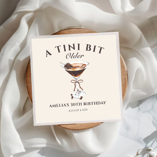 Serviette En Papier Un Tini Un Peu Plus Vieux Expresso Martini Anniver