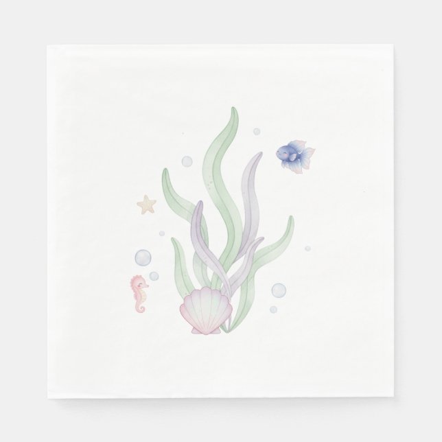 Serviette En Papier Under the Sea Napkin (Devant)