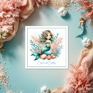 Serviette En Papier "Under the Sea Princess" Fête d'anniversaire de la