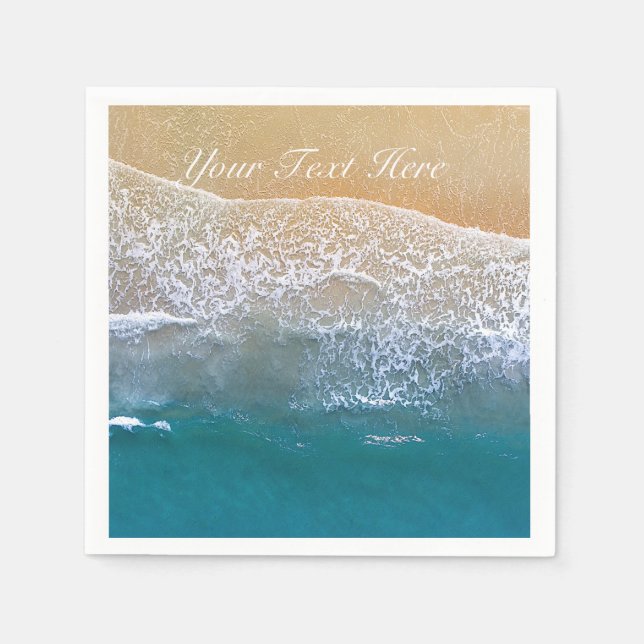 Serviette En Papier Une avec la plage (Devant)