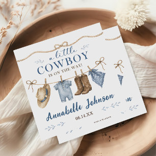 Serviette En Papier Une Baby Shower Cowboy pour Petit Garçon
