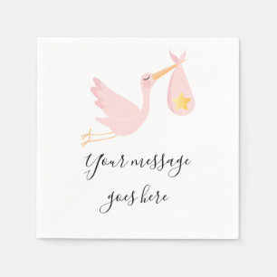 Serviette En Papier Une Baby Shower/Distribution Spéciale Cigogne