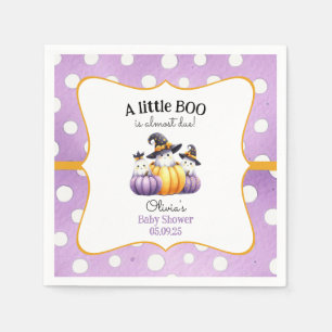 Serviette En Papier Une Baby Shower Halloween avec un petit fantôme Bo